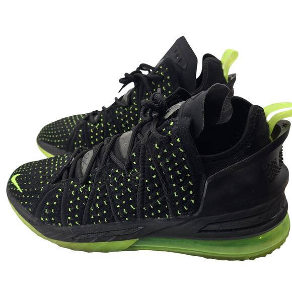 Nike LeBron 18 Shoes Mens Size 10.5 Black Green Basketball CQ9283-005 Sneakers main image 7